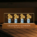 Grandma¡®s Mom Garden Sunflower Personalized Acrylic Block LED Night Light