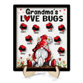 Grandma¡®s Love Bugs Gnome Personalized 2-Layer Wooden Plaque