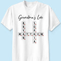 Grandma's Love Beautiful Crossword Art Puzzle Personalized Shirt